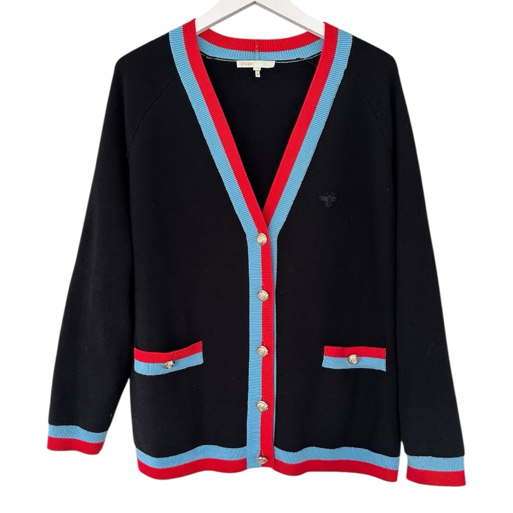 Maje • My Sweetie Contrast Trim Cardigan